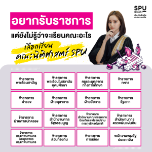 อยากรับราชการ แต่ยังไม่รู้ว่าจะเรียนคณะอะไร เลือกเรียน คณะนิติศาสตร์ SPU